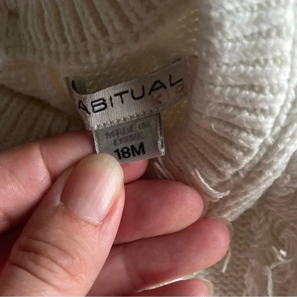 Habitual Kids ivory sweater dress, 18 months
